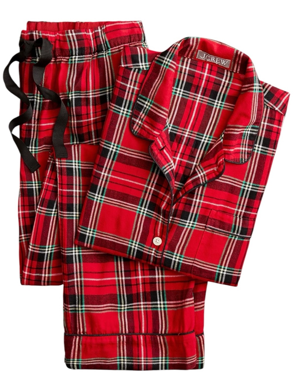 J. Crew Red Good Tidings Plaid Long Sleeve Holiday Christmas Pajama Set 3X